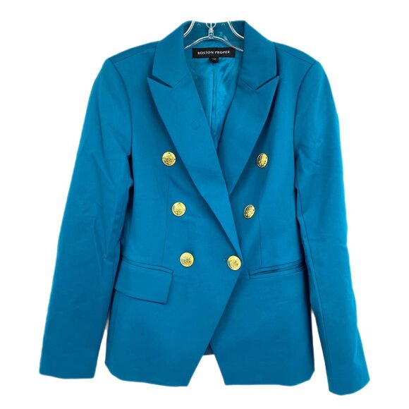 Boston Proper Jackets & Blazers - Boston Proper Teal Blue Blazer | Size 8